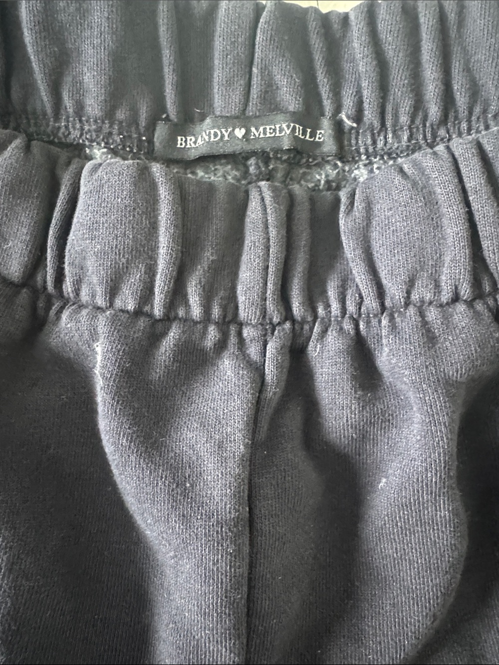 Brandy Melville Kids Black Elastic Waist Joggers